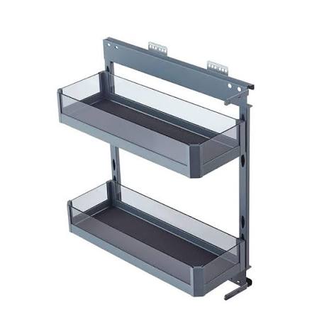 Glass Bottle Pull Out 2 shelf 300mm  modular kitchen